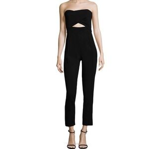 BLACK HALO JADA CUTOUT STRAPLESS JUMPSUIT 10 RETAIL $450